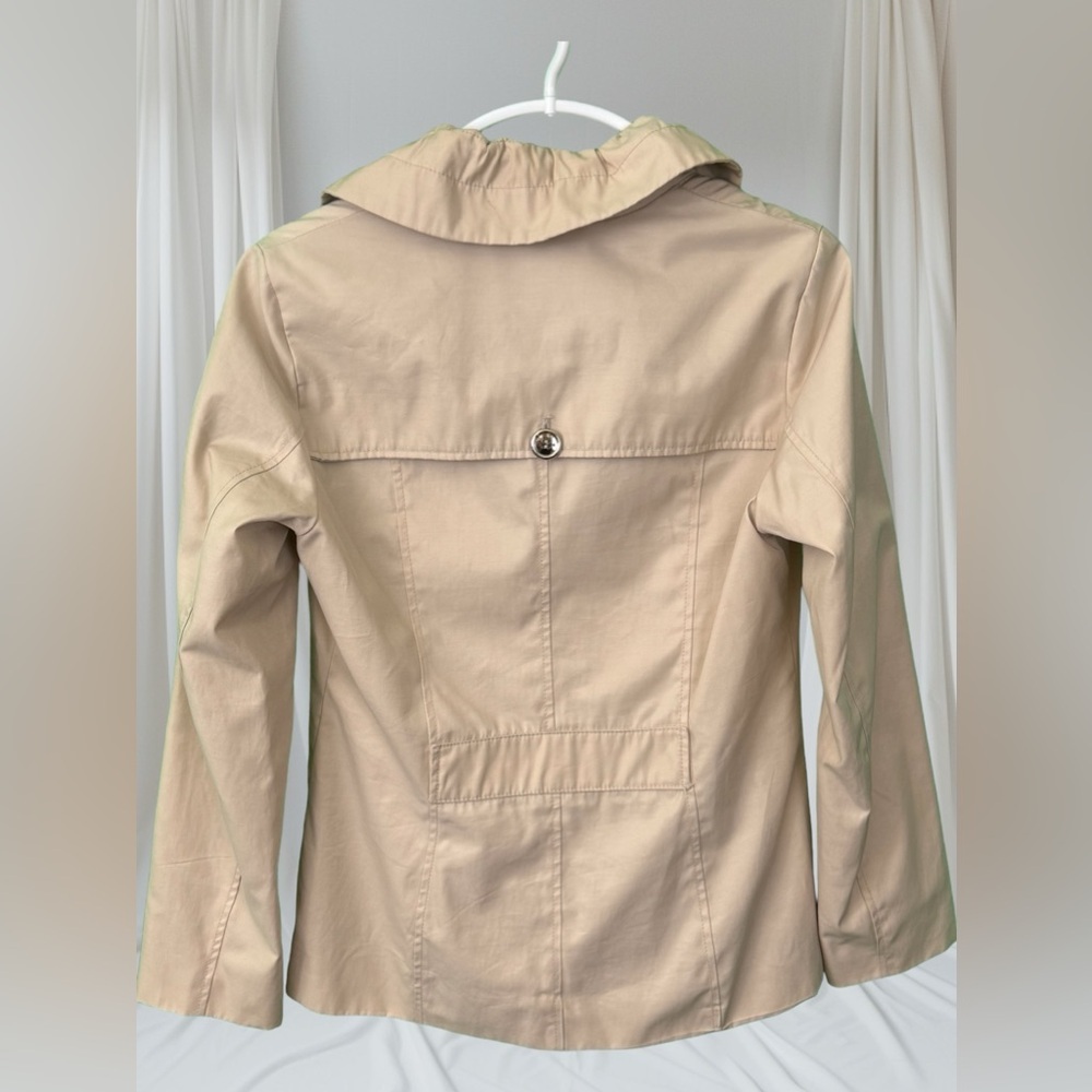 Breton Tan Jacket Ruffle Detail Size Small - Picture 4 of 9